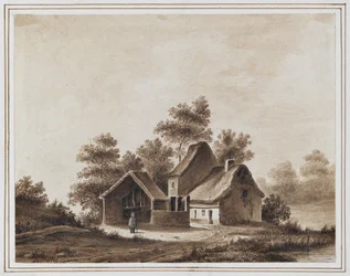 Schubert vor einem Gasthaus in Tullin, nahe Wien, 13. Mai 1823